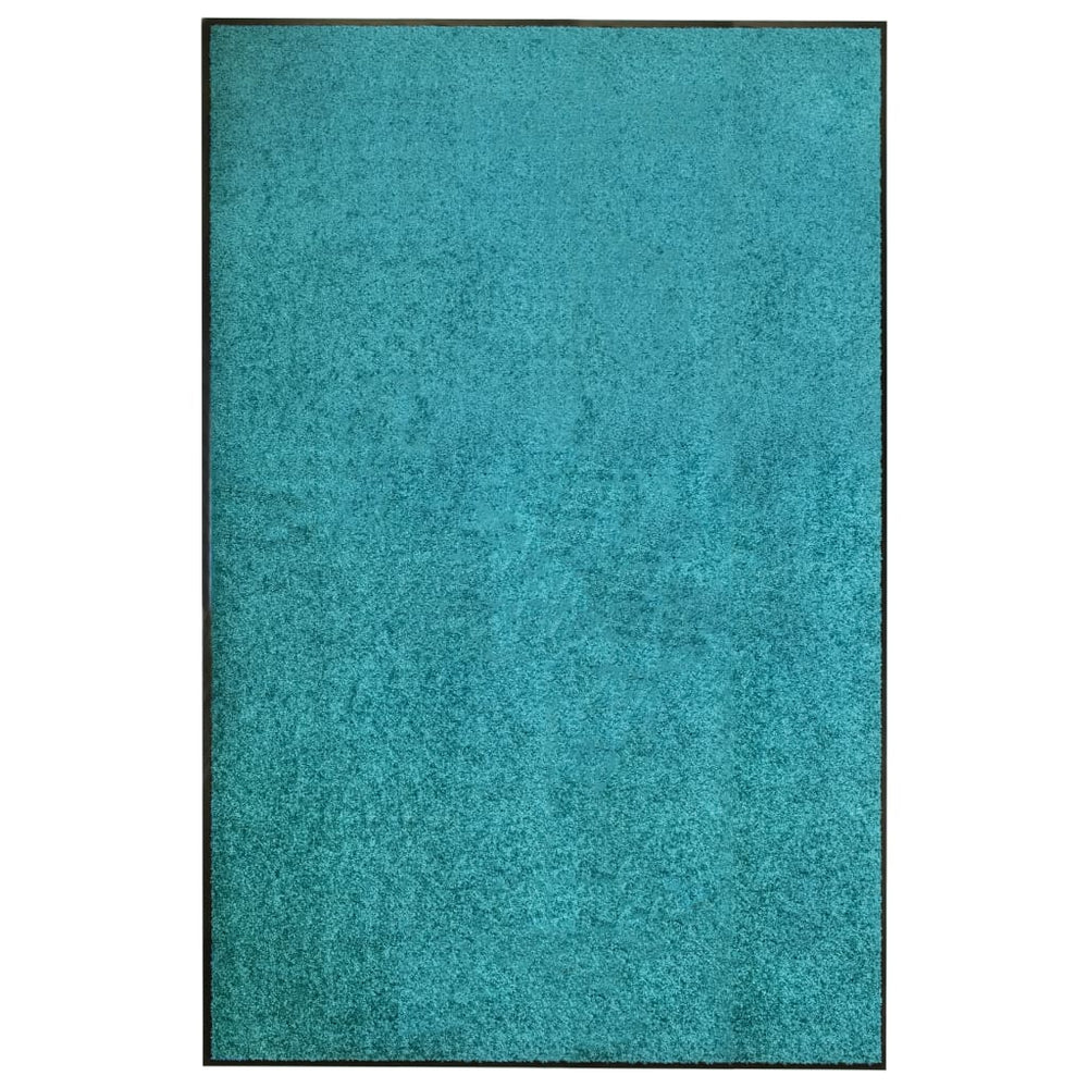 vidaXL Washable Doormat Cyan 120x180 cm