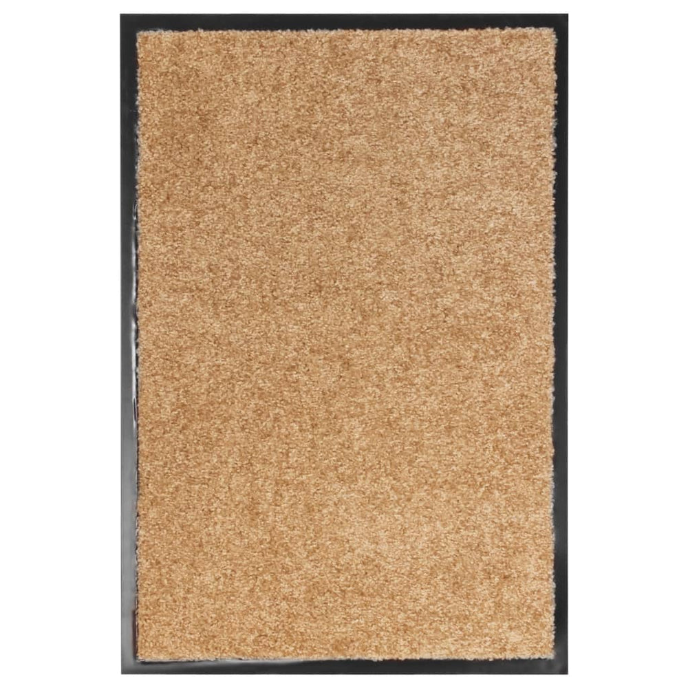 vidaXL Washable Doormat Cream 40x60 cm
