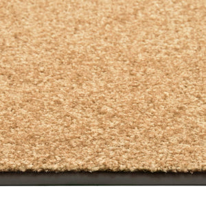 vidaXL Washable Doormat Cream 60x90 cm