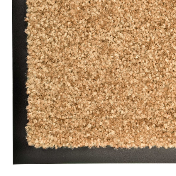 vidaXL Washable Doormat Cream 60x90 cm