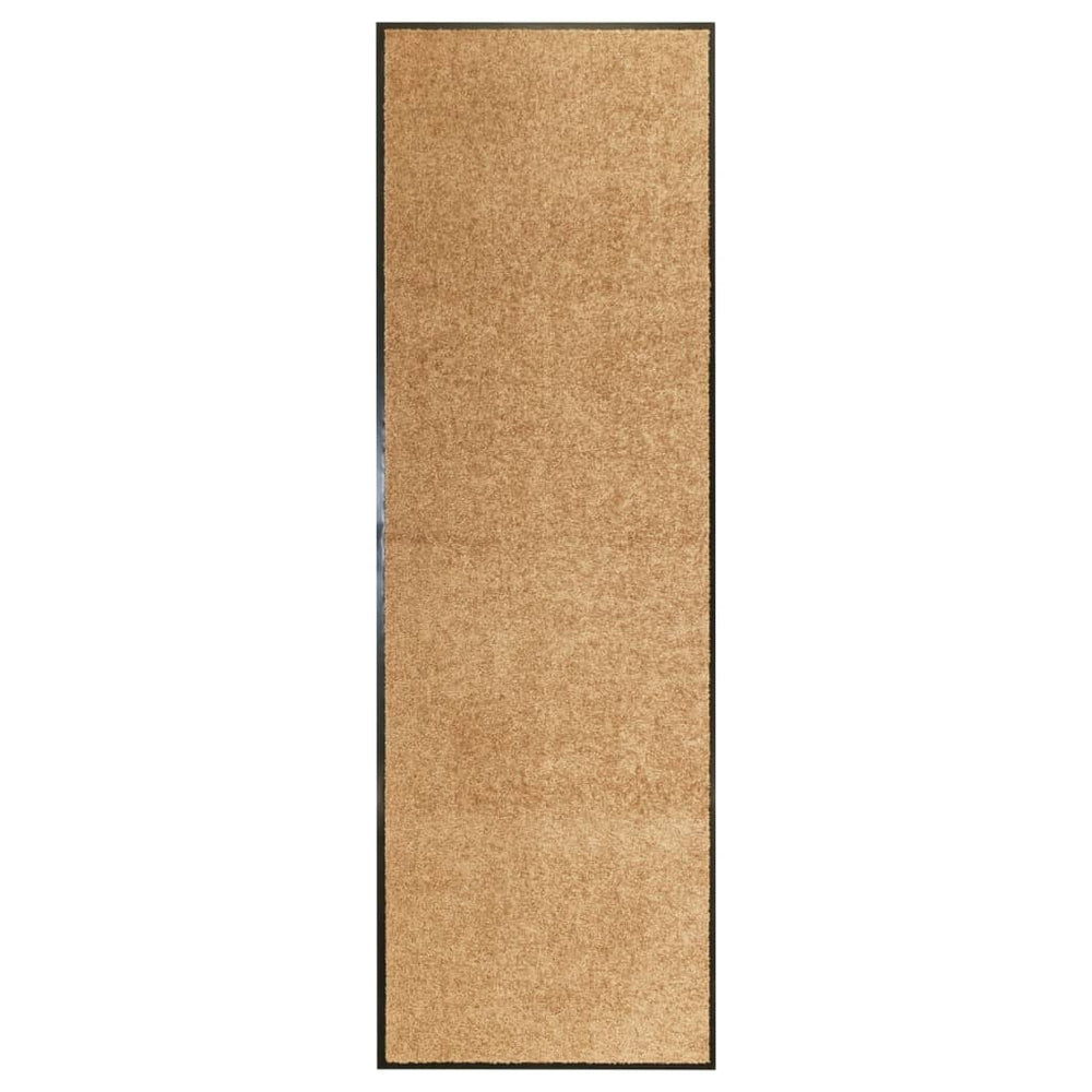 vidaXL Washable Doormat Cream 60x180 cm