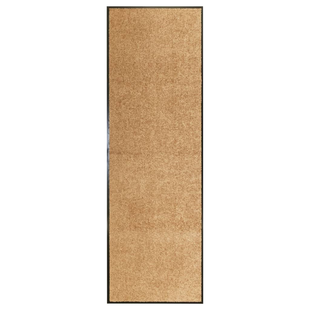 vidaXL Washable Doormat Cream 60x180 cm