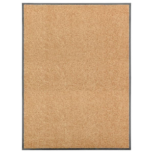 vidaXL Washable Doormat Cream 90x120 cm