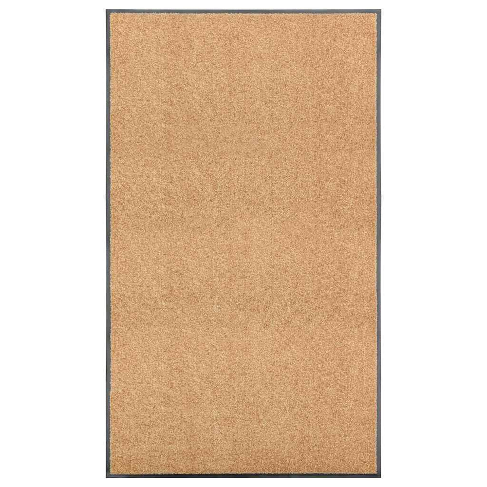 vidaXL Washable Doormat Cream 90x150 cm