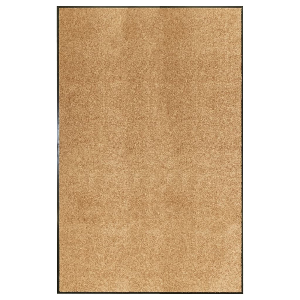 vidaXL Washable Doormat Cream 120x180 cm