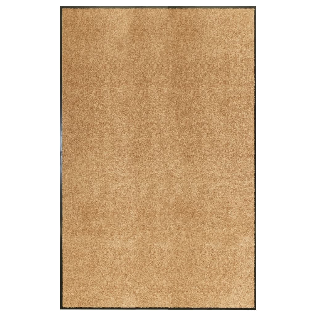 vidaXL Washable Doormat Cream 120x180 cm