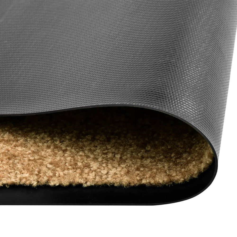 vidaXL Washable Doormat Cream 120x180 cm