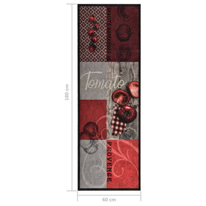 vidaXL Kitchen Floor Mat Washable Tomato 60x180 cm