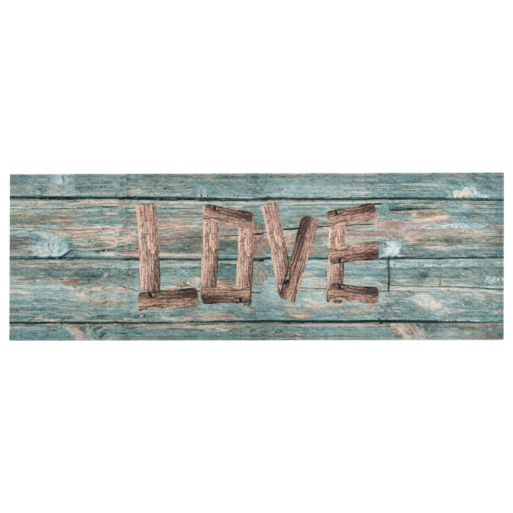 vidaXL Washable Kitchen Mat Love 45x150 cm