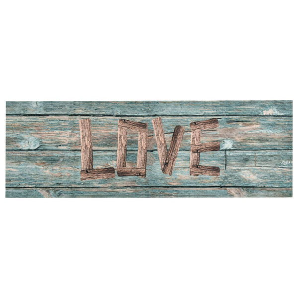 vidaXL Washable Kitchen Mat Love 45x150 cm