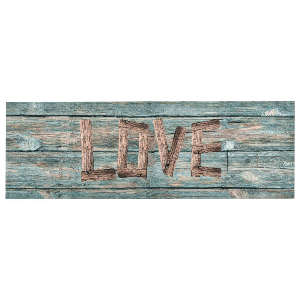 vidaXL Washable Kitchen Mat Love 60x180 cm