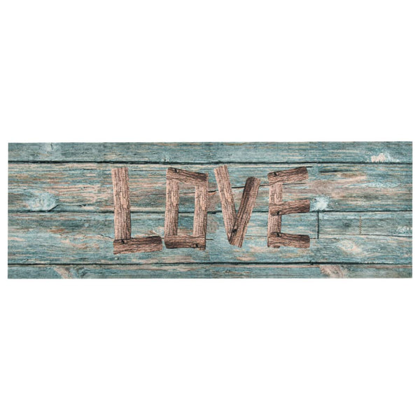 vidaXL Washable Kitchen Mat Love 60x180 cm