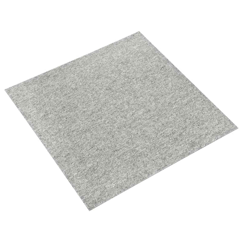 vidaXL Carpet Tiles 20 pcs Light Grey 50 x 50 cm 100% Polypropylene