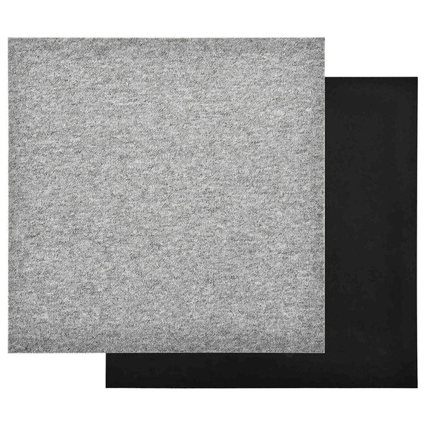 vidaXL Carpet Tiles 20 pcs Light Grey 50 x 50 cm 100% Polypropylene