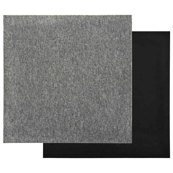 vidaXL Carpet Tiles 20 pcs Grey 50 x 50 cm 100% Polypropylene