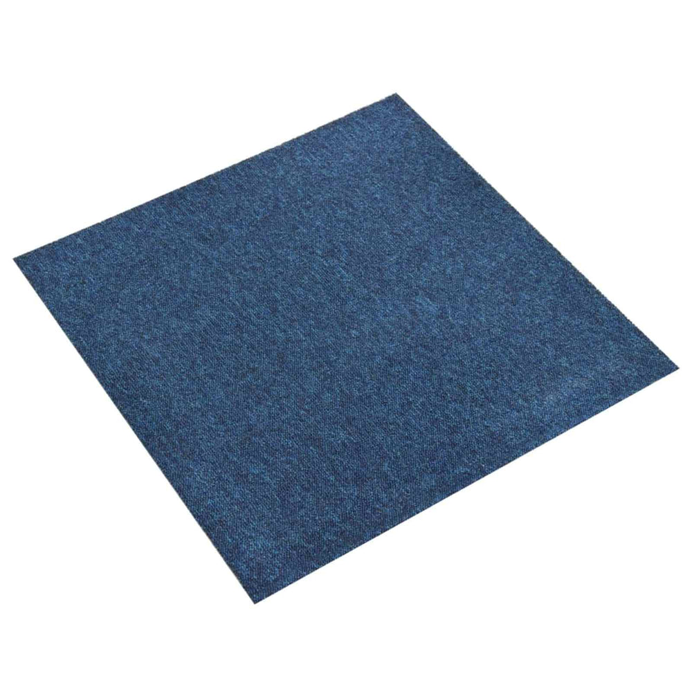 vidaXL Carpet Tiles 20 pcs Dark Blue 50 x 50 cm 100% Polypropylene
