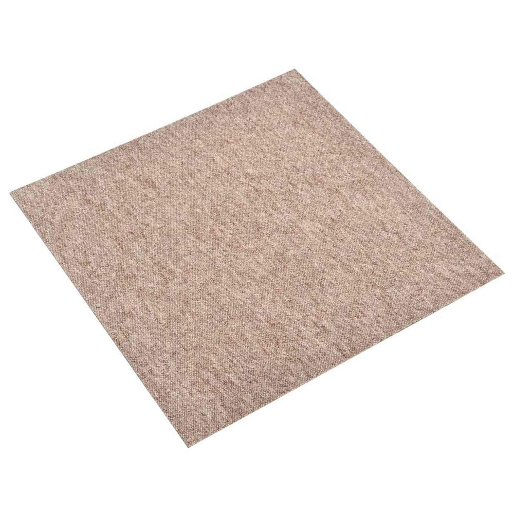 vidaXL Carpet Tiles 20 pcs Beige 50 x 50 cm 100% Polypropylene