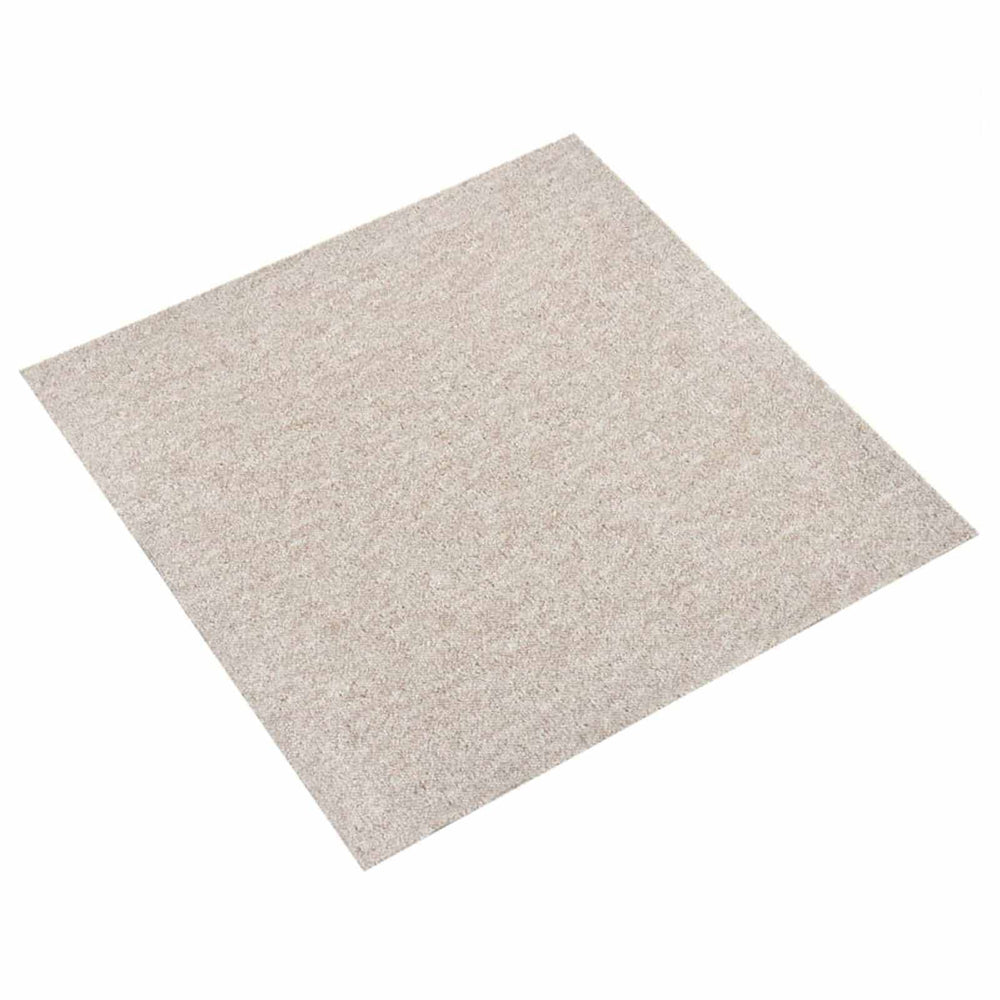 vidaXL Carpet Tiles 20 pcs Light Beige 50 x 50 cm 100% Polypropylene
