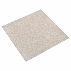 vidaXL Carpet Tiles 20 pcs Light Beige 50 x 50 cm 100% Polypropylene