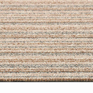 vidaXL Carpet Tiles 20 pcs Striped Beige 50 x 50 cm 100% Polypropylene