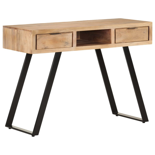 vidaXL Desk 107x45x79 cm Solid Acacia Wood Live Edge