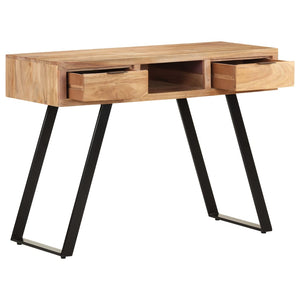 vidaXL Desk 107x45x79 cm Solid Acacia Wood Live Edge