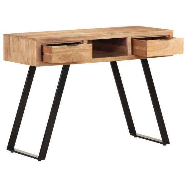 vidaXL Desk 107x45x79 cm Solid Acacia Wood Live Edge