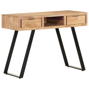 vidaXL Desk 107x45x79 cm Solid Acacia Wood Live Edge