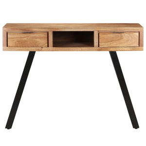 vidaXL Desk 107x45x79 cm Solid Acacia Wood Live Edge