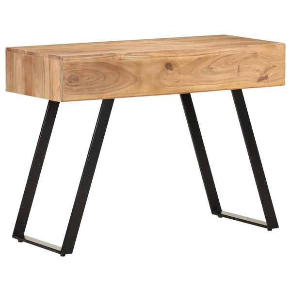 vidaXL Desk 107x45x79 cm Solid Acacia Wood Live Edge