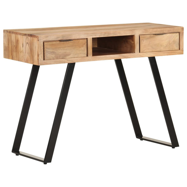 vidaXL Desk 107x45x79 cm Solid Acacia Wood Live Edge