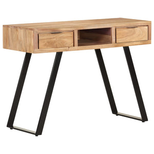 vidaXL Desk 107x45x79 cm Solid Acacia Wood Live Edge