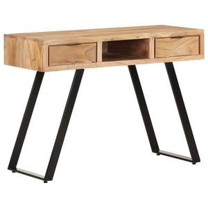 vidaXL Desk 107x45x79 cm Solid Acacia Wood Live Edge
