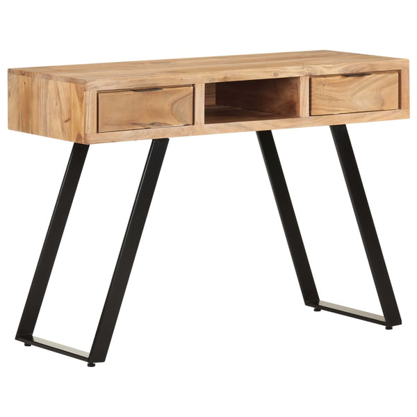 vidaXL Desk 107x45x79 cm Solid Acacia Wood Live Edge