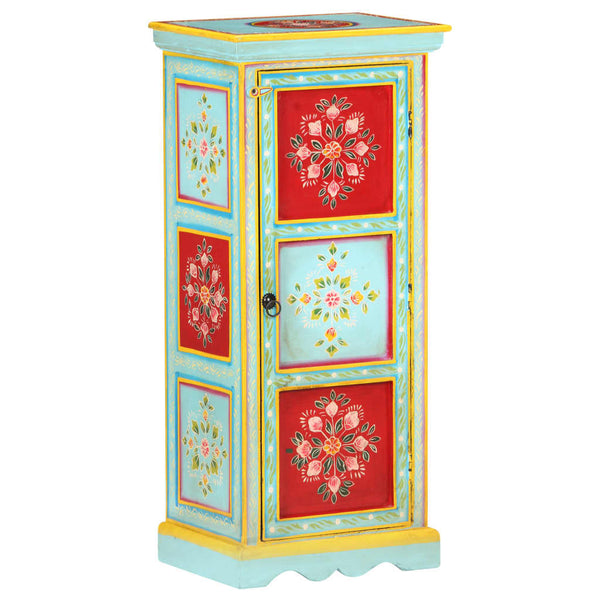 vidaXL Hand-Painted Highboard 40x30x90 cm Solid Mango Wood