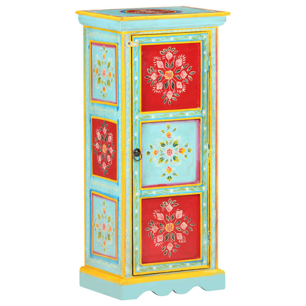 vidaXL Hand-Painted Highboard 40x30x90 cm Solid Mango Wood