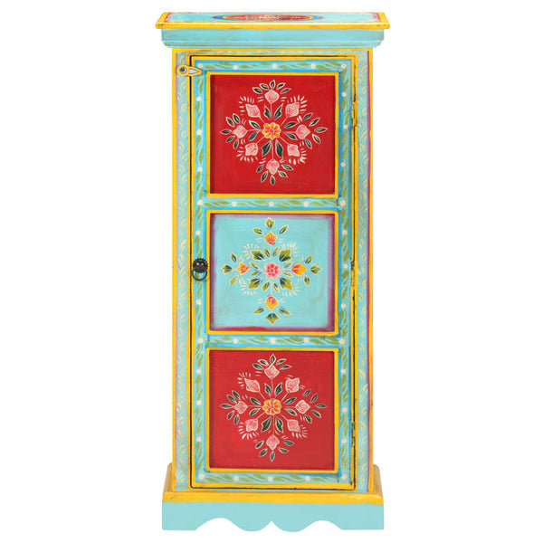 vidaXL Hand-Painted Highboard 40x30x90 cm Solid Mango Wood