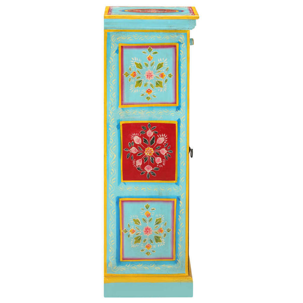 vidaXL Hand-Painted Highboard 40x30x90 cm Solid Mango Wood