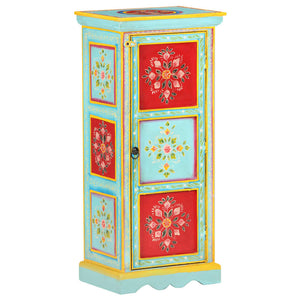 vidaXL Hand-Painted Highboard 40x30x90 cm Solid Mango Wood