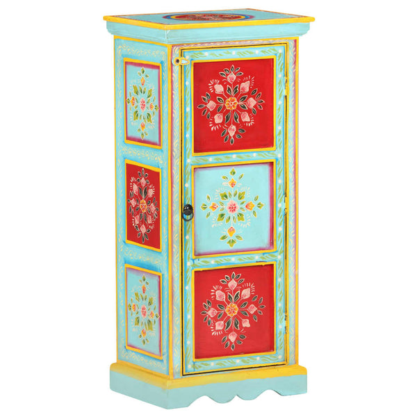 vidaXL Hand-Painted Highboard 40x30x90 cm Solid Mango Wood
