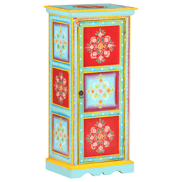 vidaXL Hand-Painted Highboard 40x30x90 cm Solid Mango Wood