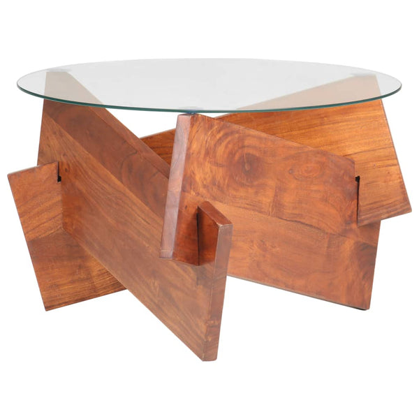 vidaXL Coffee Table 60 cm Solid Acacia Wood