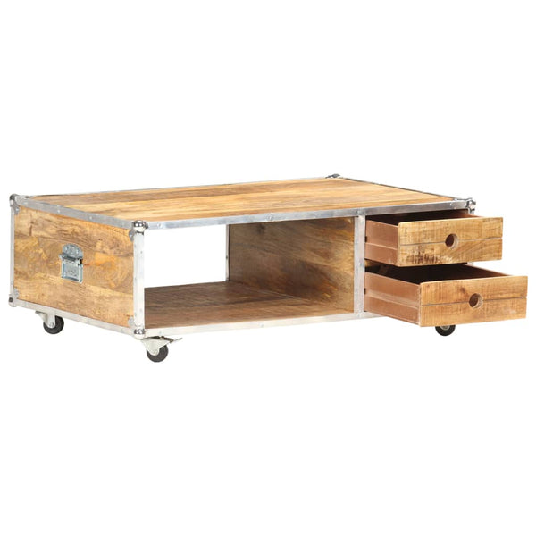 vidaXL Coffee Table 89x59x33 cm Solid Rough Mango Wood