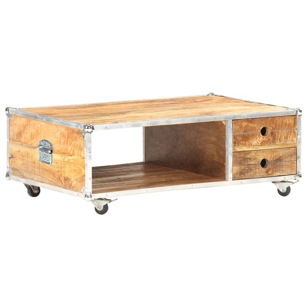 vidaXL Coffee Table 89x59x33 cm Solid Rough Mango Wood