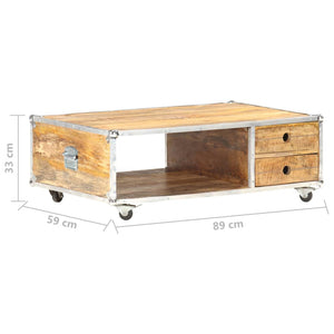 vidaXL Coffee Table 89x59x33 cm Solid Rough Mango Wood