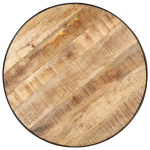vidaXL Coffee Table Black 68x68x36 cm Rough Solid Mango Wood
