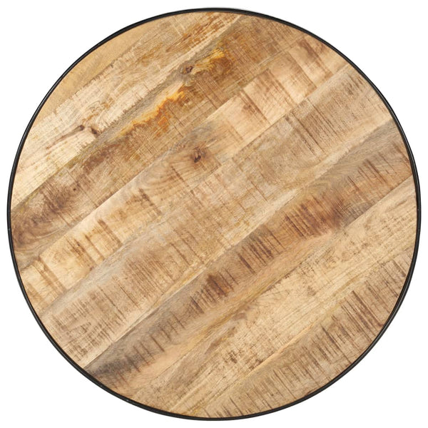 vidaXL Coffee Table Black 68x68x36 cm Rough Solid Mango Wood