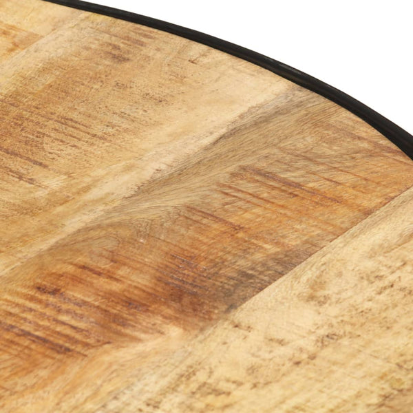 vidaXL Coffee Table Black 68x68x36 cm Rough Solid Mango Wood