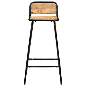 vidaXL Bar Stools 2 pcs Solid Mango Wood