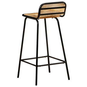 vidaXL Bar Stools 2 pcs Solid Mango Wood
